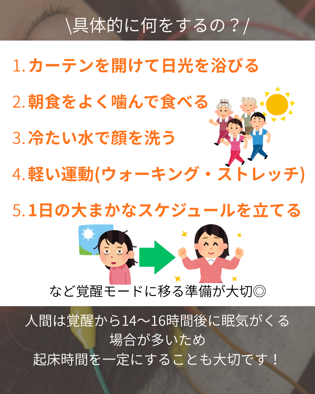 眠りの準備は【朝】から始まっている！？