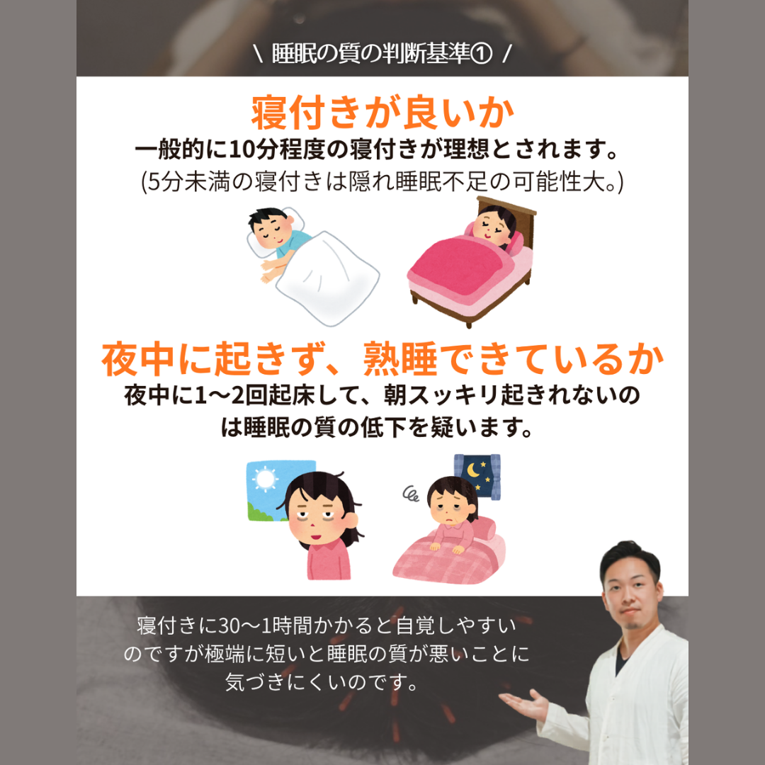 【質のいい睡眠はどんな睡眠?】